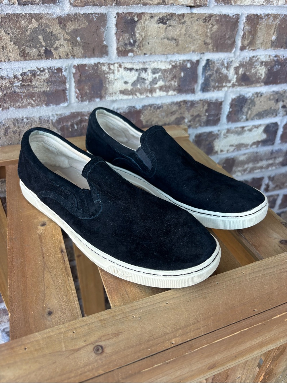 UGG Black Suede Slip-On Sneakers – Women’s Size 10